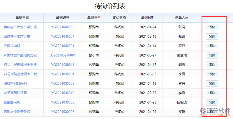 机械设备询价